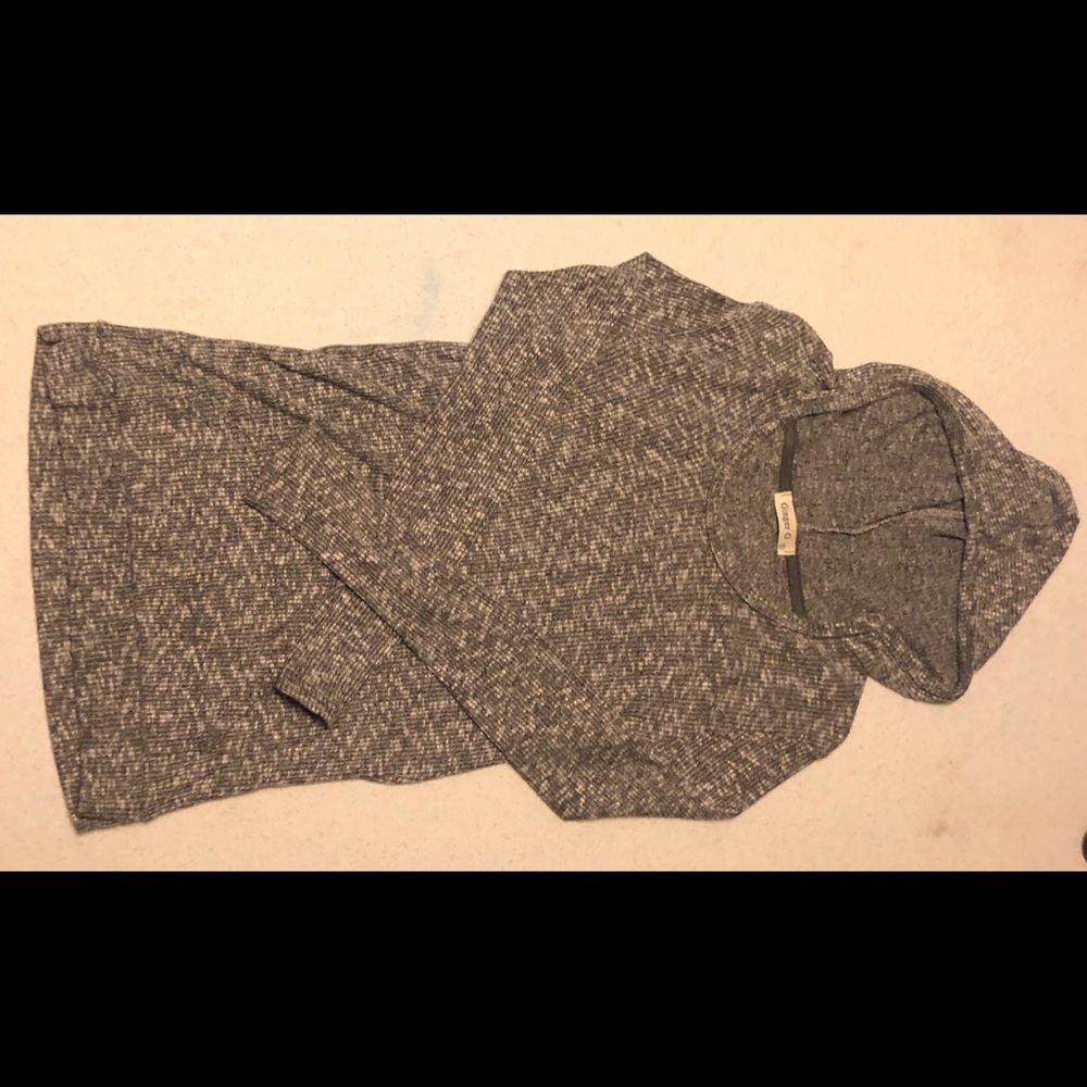 Sweater with hoodie and hoddie pocket